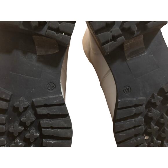 Kurt Geiger London White/Cream Fur Brown Laces Booties - Size 40 EU ~ Women’s 9 - Picture 8 of 11